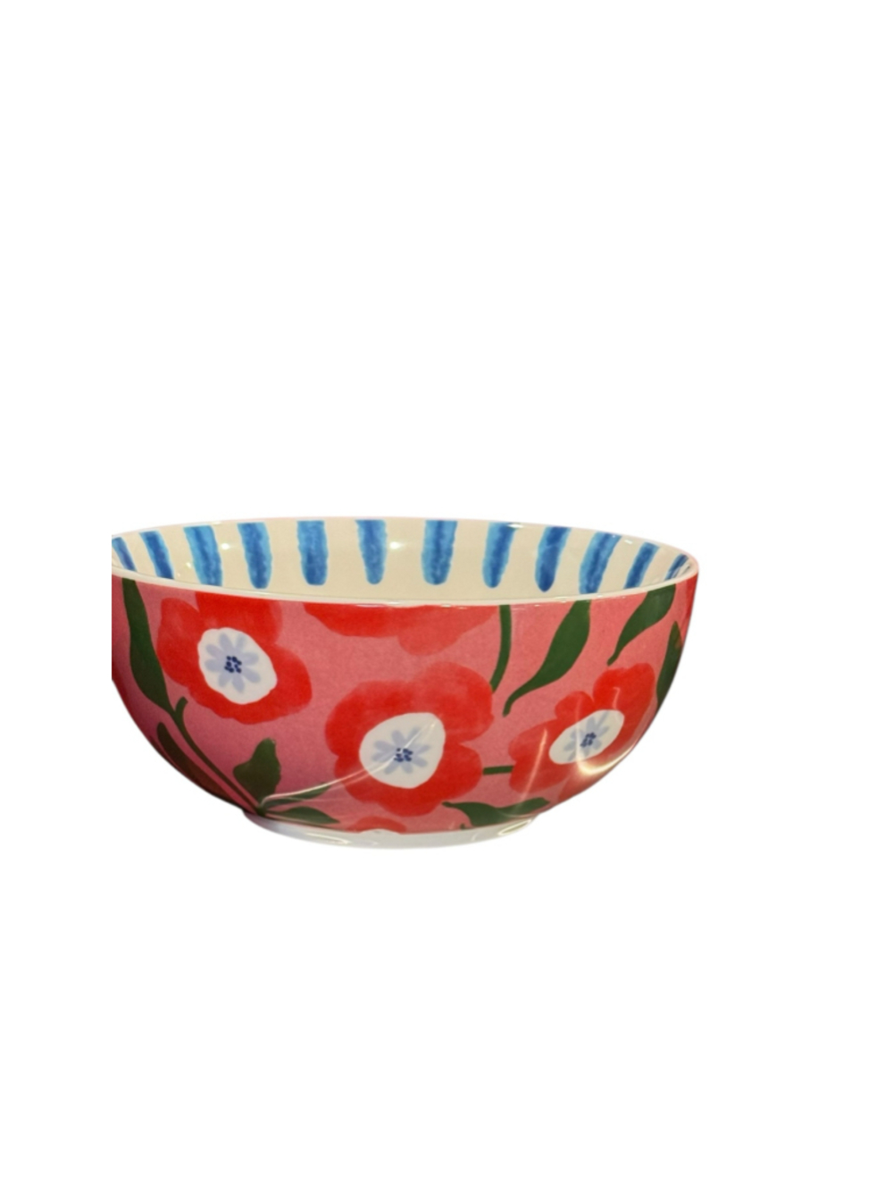 Hobby Lobby set of 4 Floral Ceramic Bowl One Size Pink Red